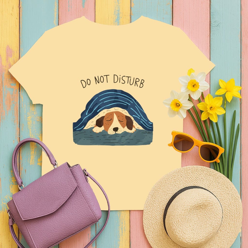 Do Not Disturb Cute Sleeping Dog Printed T-shirt product