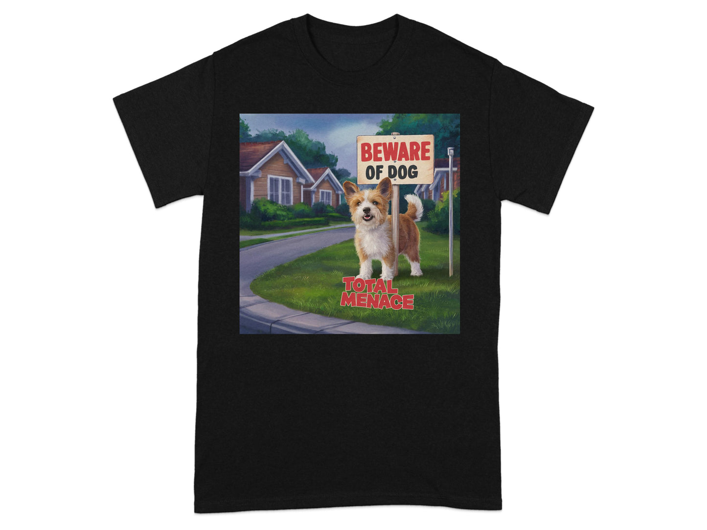 Beware of Dog Total Menace printed t-shirt product type