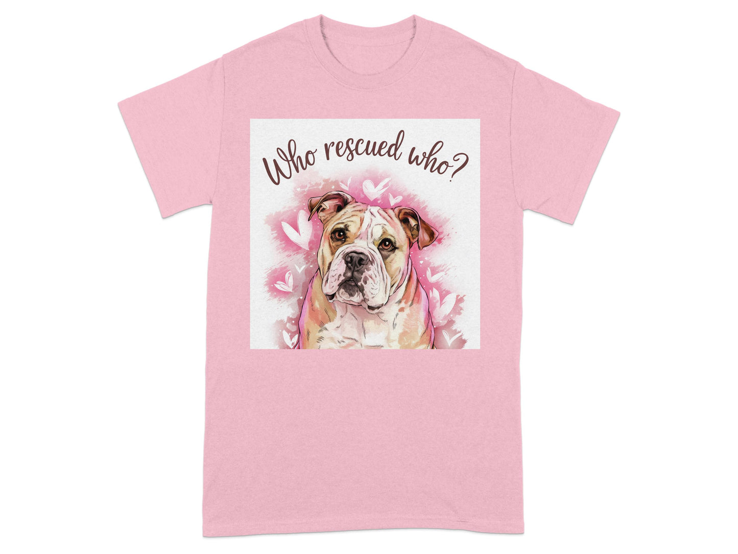 Who Rescued Who Bulldog Graphic T-Shirt product type