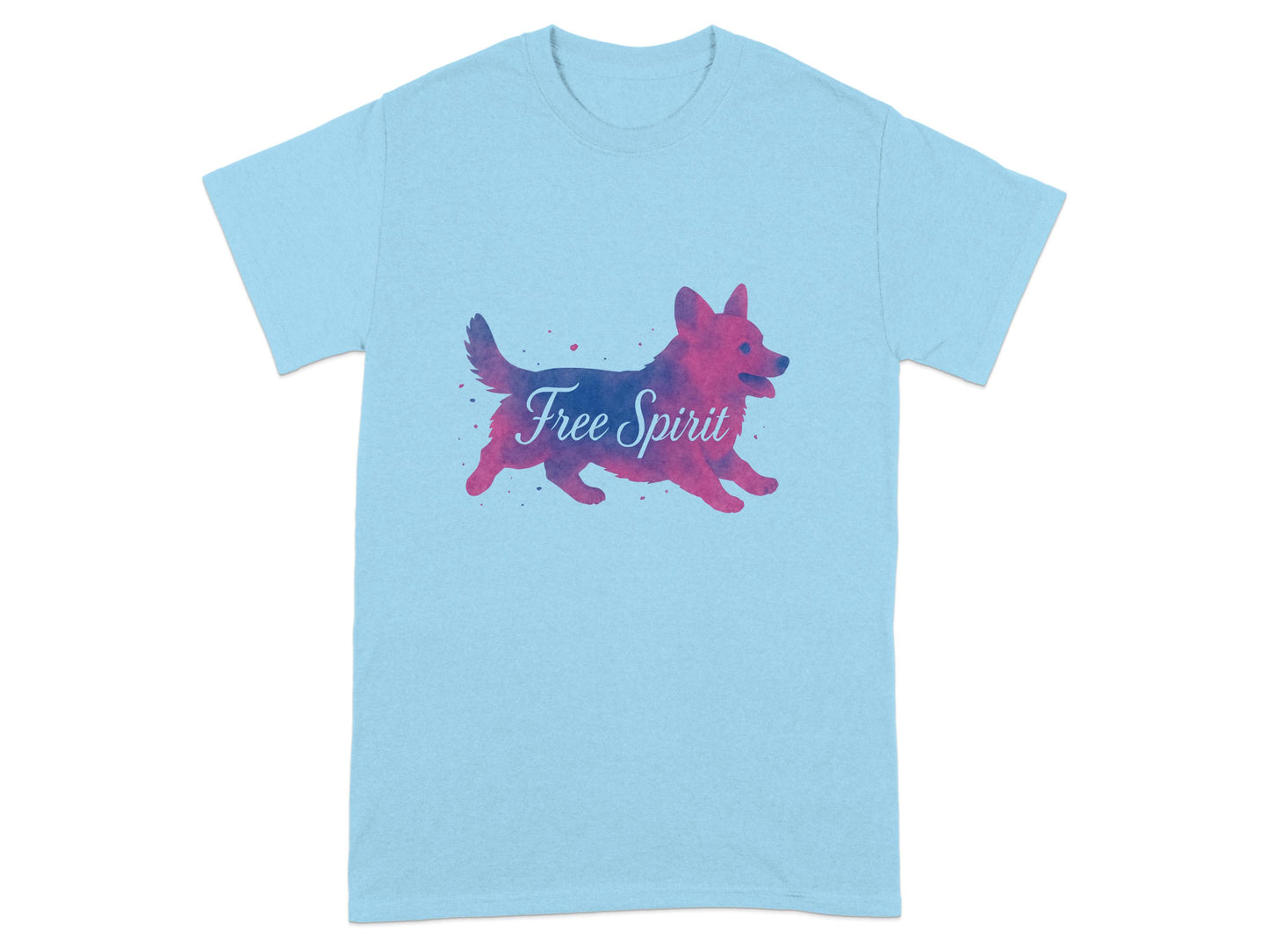 Free Spirit Dog Design Graphic Casual T-Shirt Product
