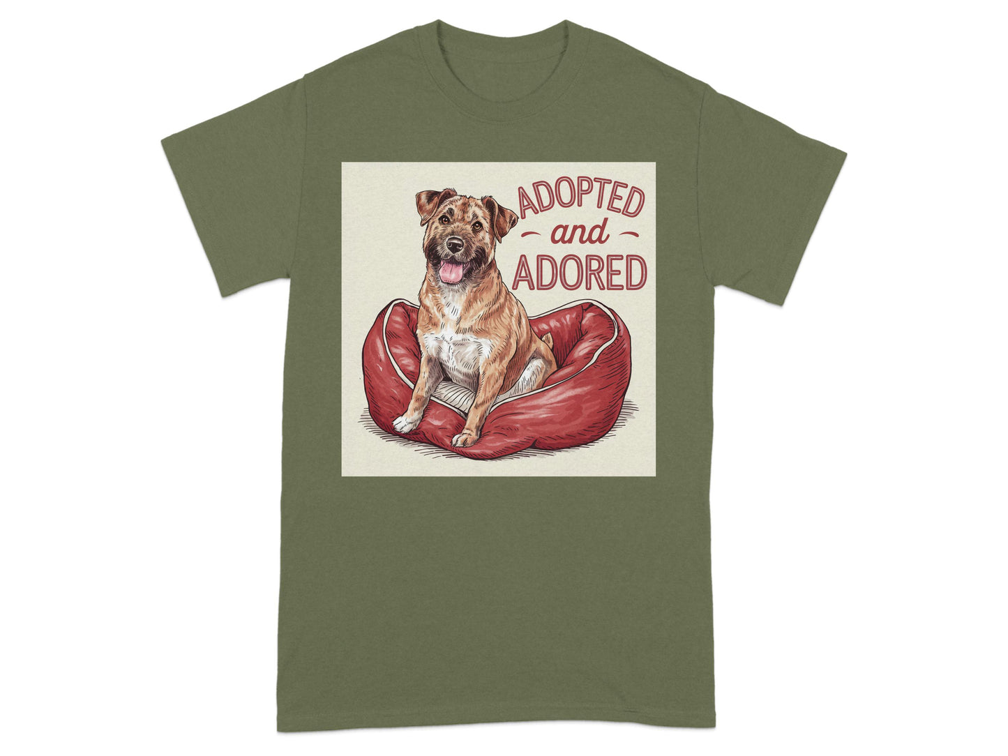 Adopted and Adored Dog Design T-Shirt product type