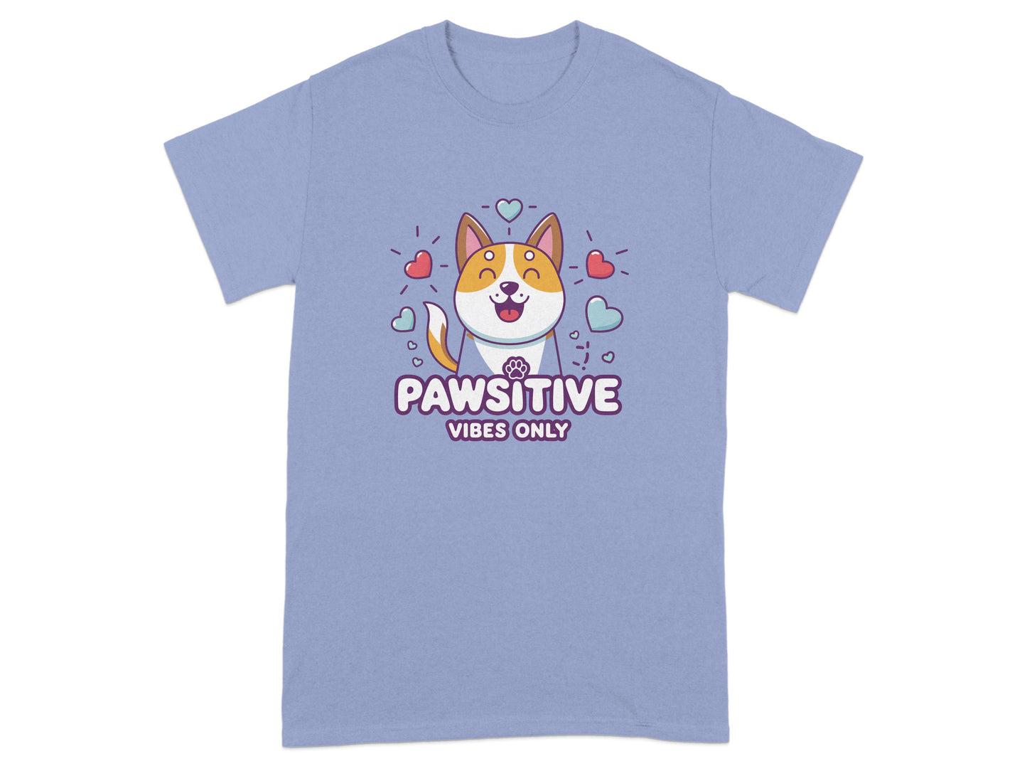 Pawsitive Vibes Only Cute Cartoon Dog Graphic product type
