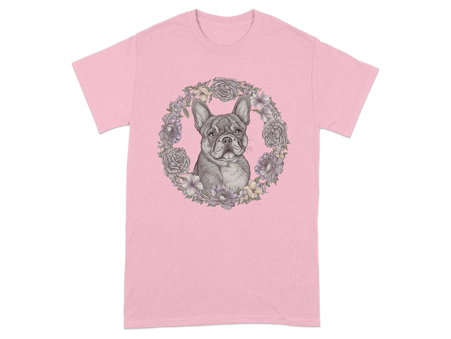 French Bulldog Floral Pink Graphic T-Shirt product