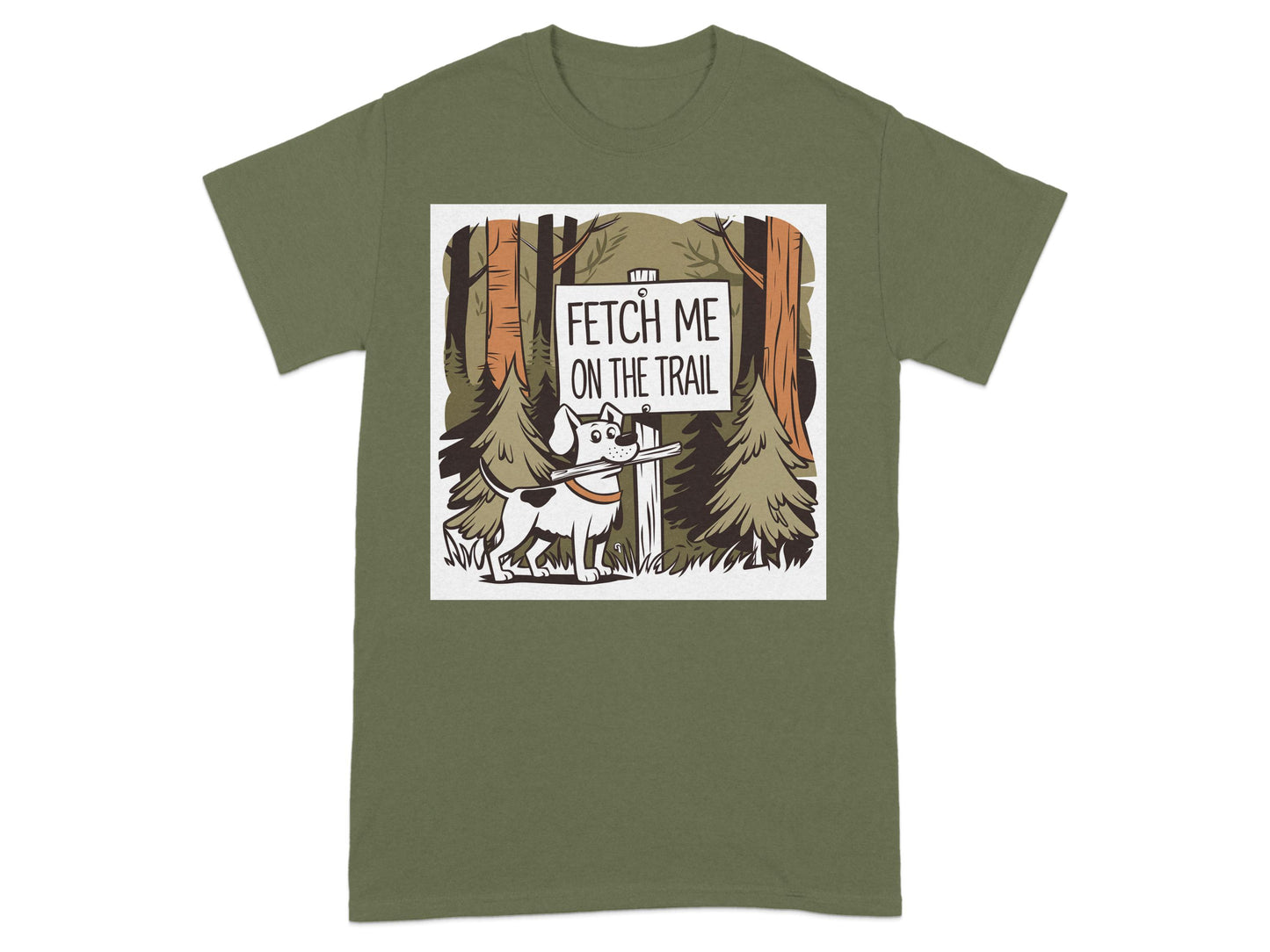 Fetch Me On The Trail Dog Graphic T-shirt product