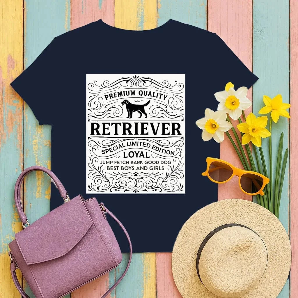 Premium Quality Retriever Special Limited Edition T-Shirt Navy T-shirt