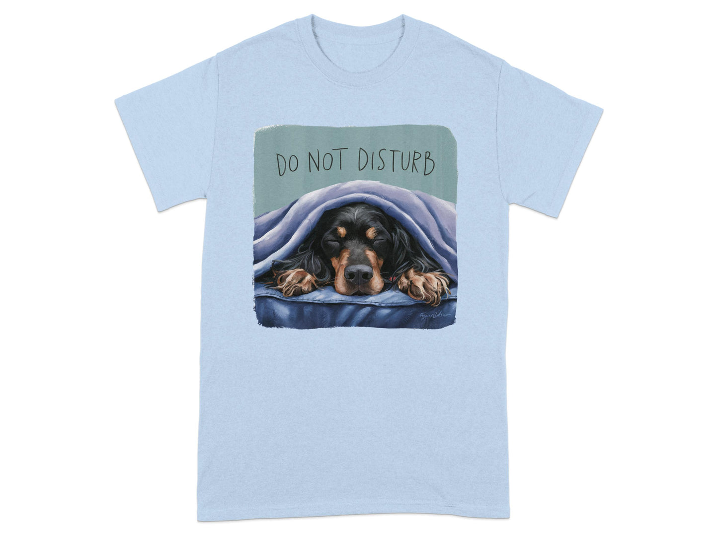Do Not Disturb Sleepy Dog Print Tee Shirt product