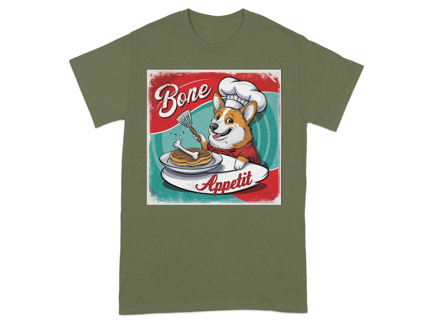 Bone Appetite Chef Dog Graphic T-Shirt product type