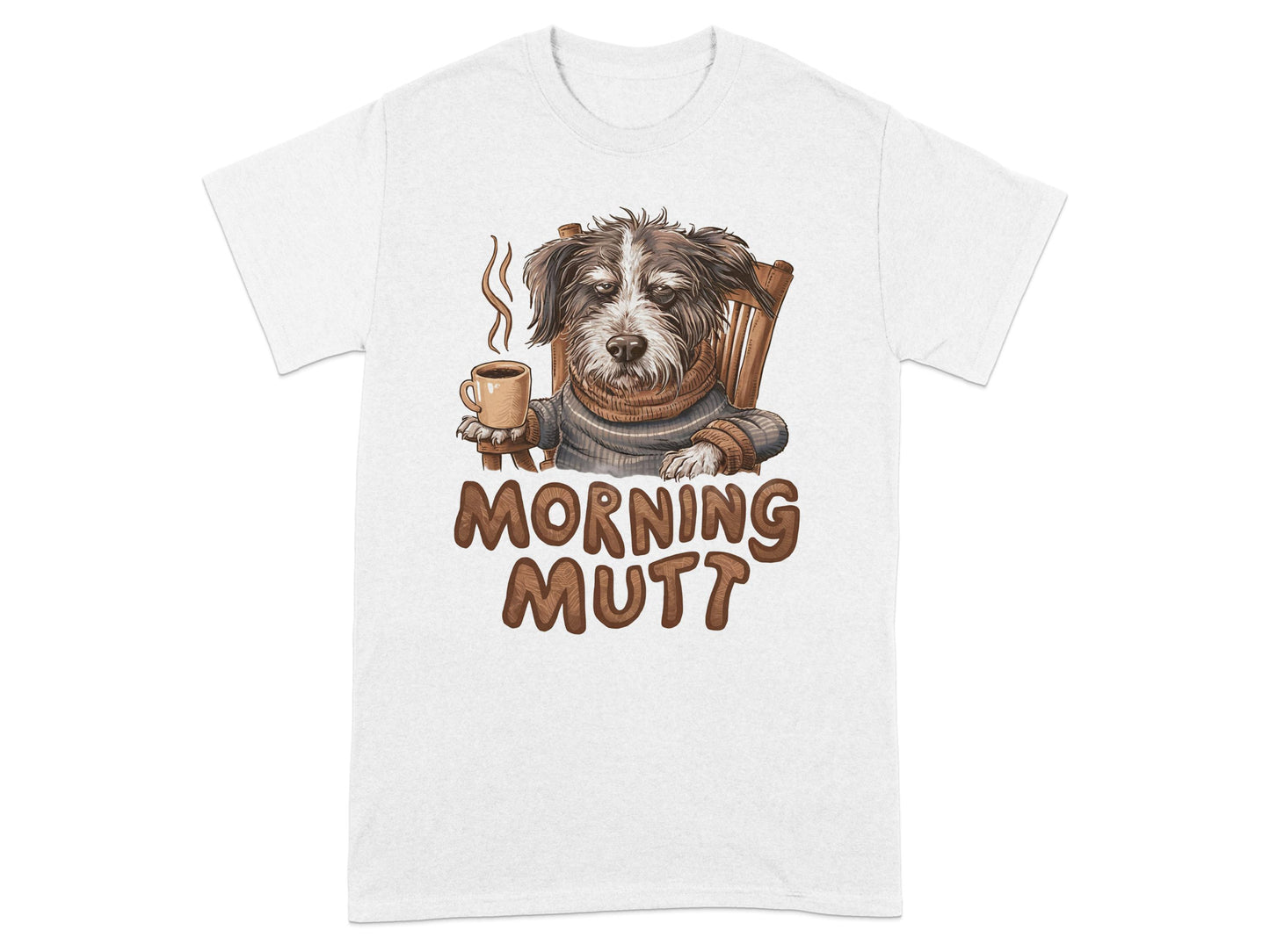 Morning Mutt Design Cute Dog Graphic T-Shirt product