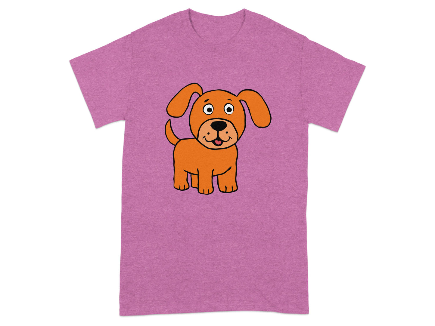 Cute Cartoon Puppy Graphic on Purple T-Shirt product