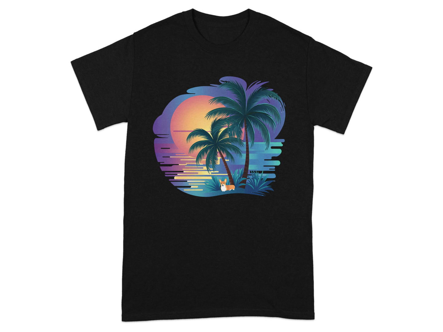 Tropical Sunset Beach Scene T-Shirt product type