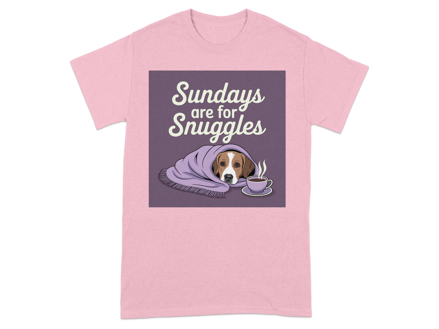Sundays Are For Snuggles Graphic Tee Shirt product