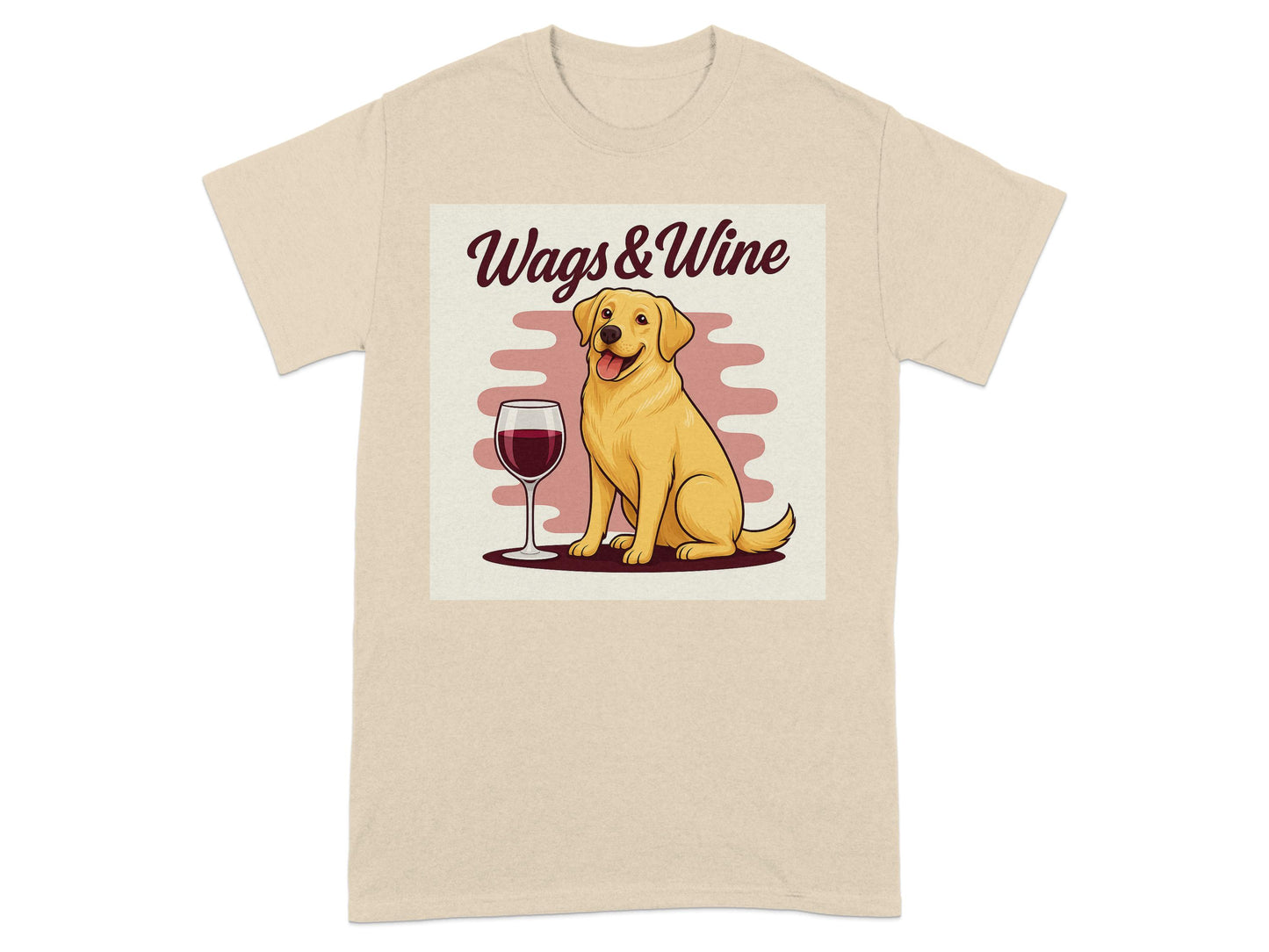 Wags and Wine Graphic T-shirt for Dog Lovers product type