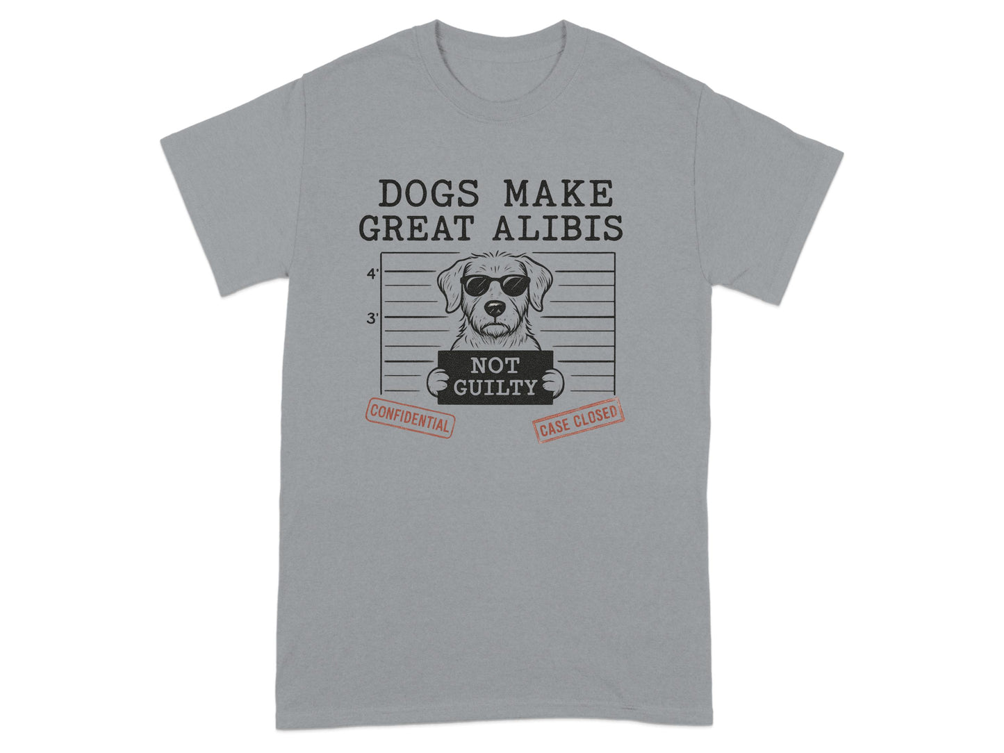 Dogs Make Great Alibis Not Guilty Shirt product type