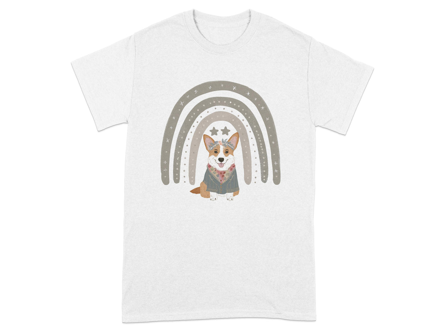 Cute Rainbow Corgi Graphic Design T-Shirt product type