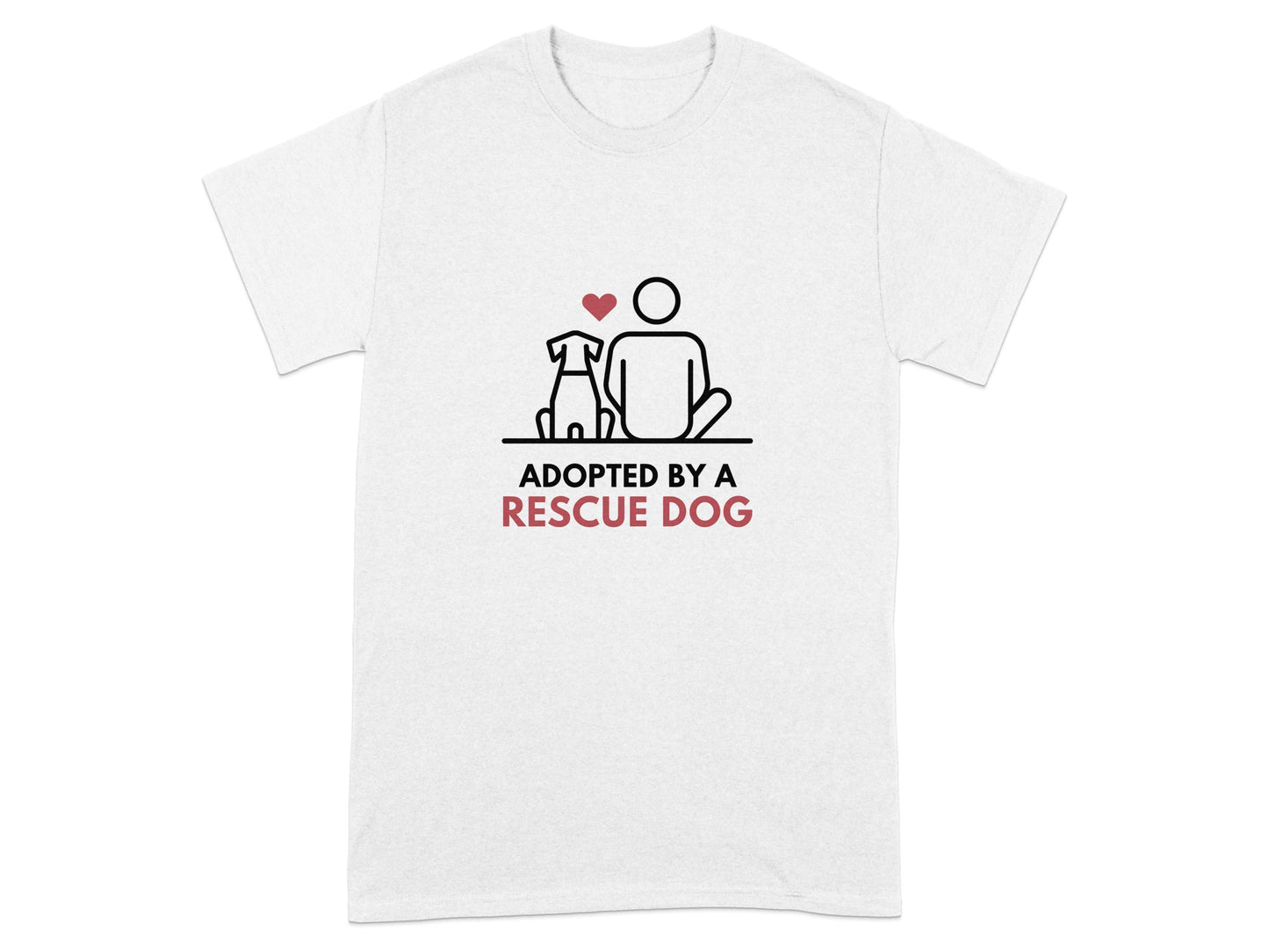 Adopted By A Rescue Dog Graphic T-Shirt product type