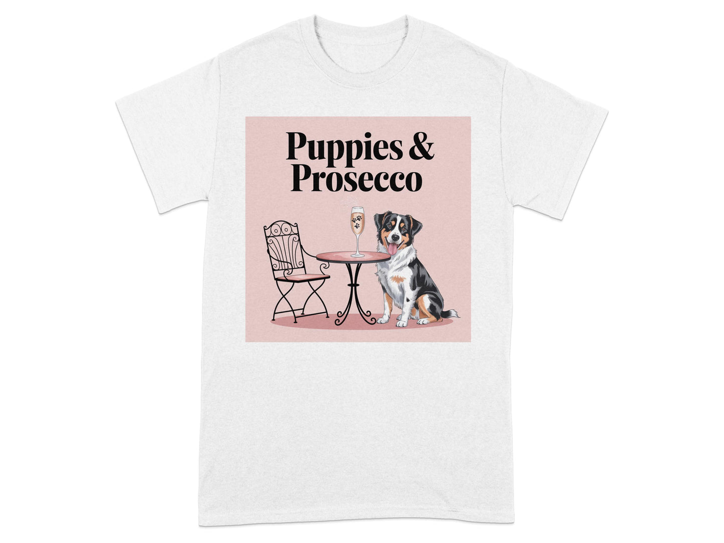 Puppies and Prosecco Design Graphic T-shirt product