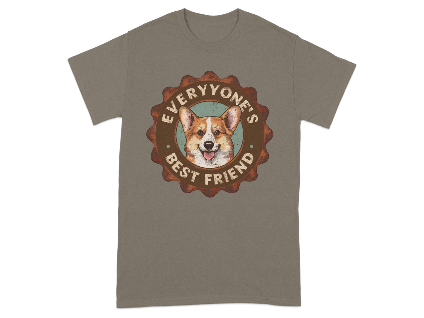 Everyones Best Friend Corgi Print Graphic T-Shirt product type