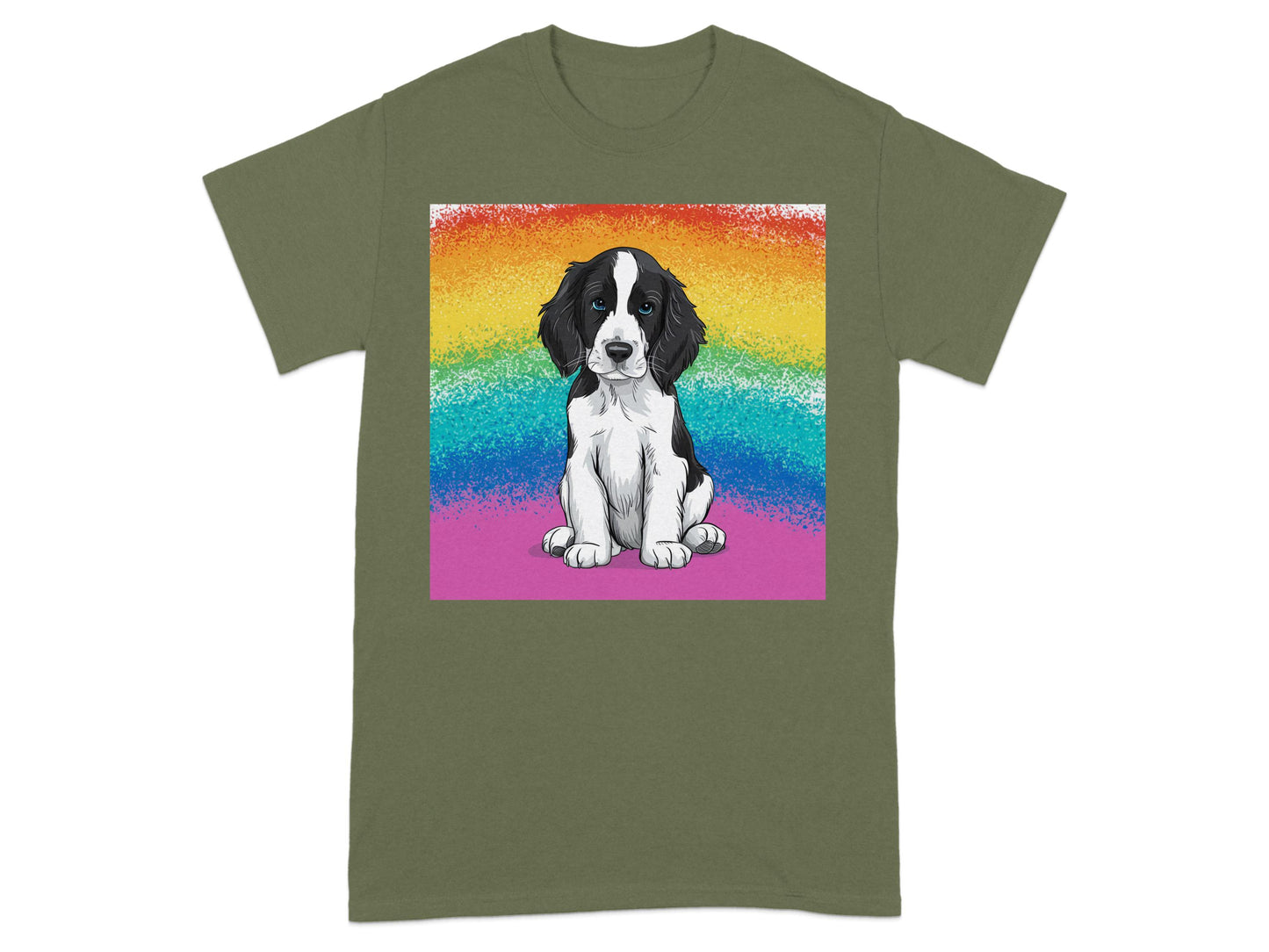 Colorful Rainbow Dog Graphic T-shirt product type