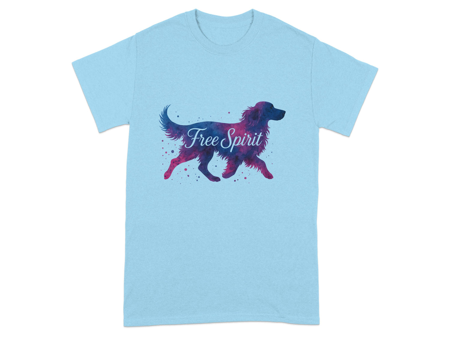 Free Spirit Colorful Dog Artistic Print T-shirt product type