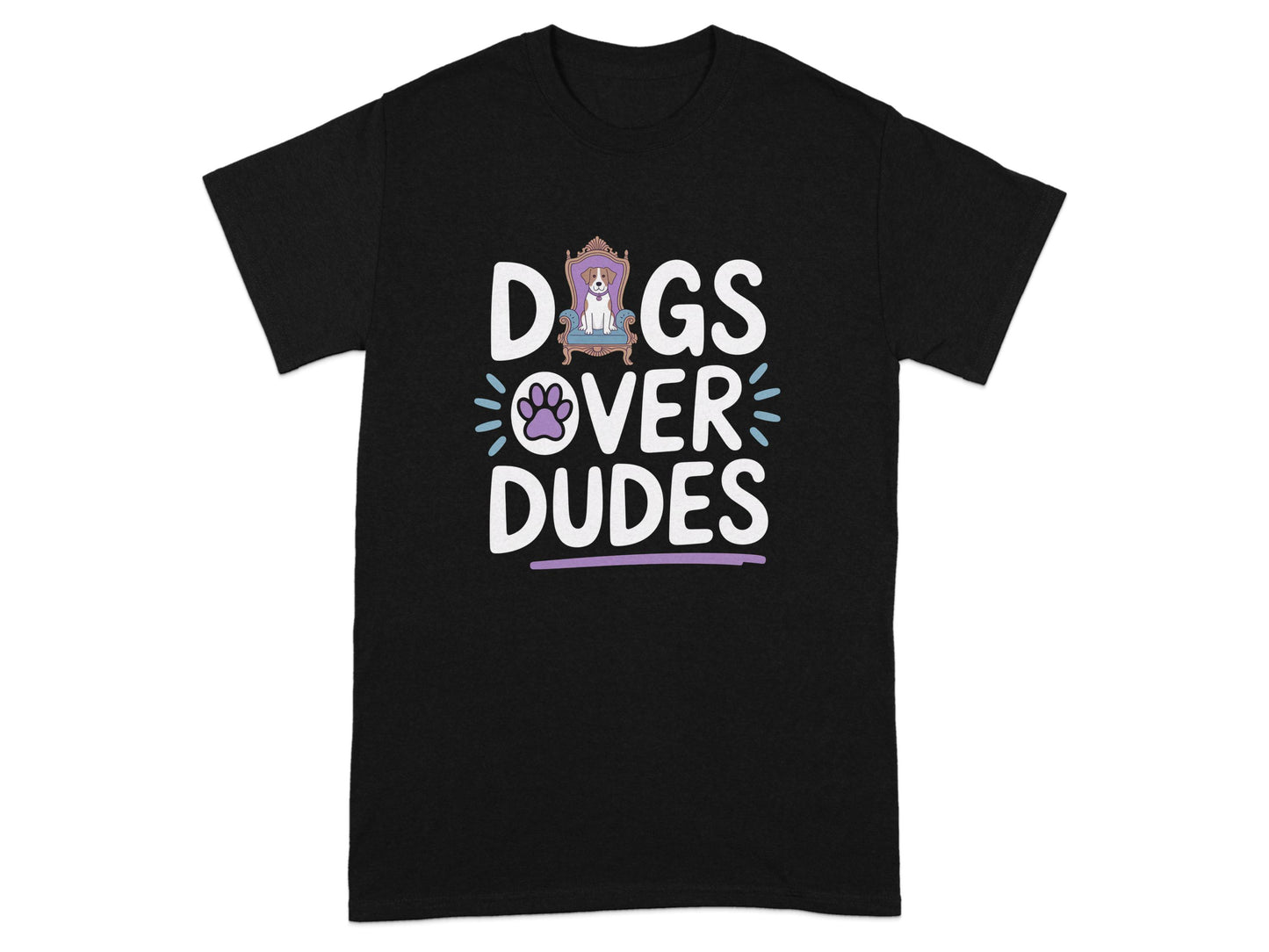 Dogs Over Dudes Black Graphic T-shirt product type