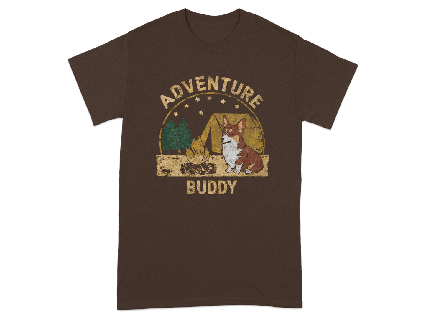 Adventure Buddy Corgi Graphic Print T-Shirt product type