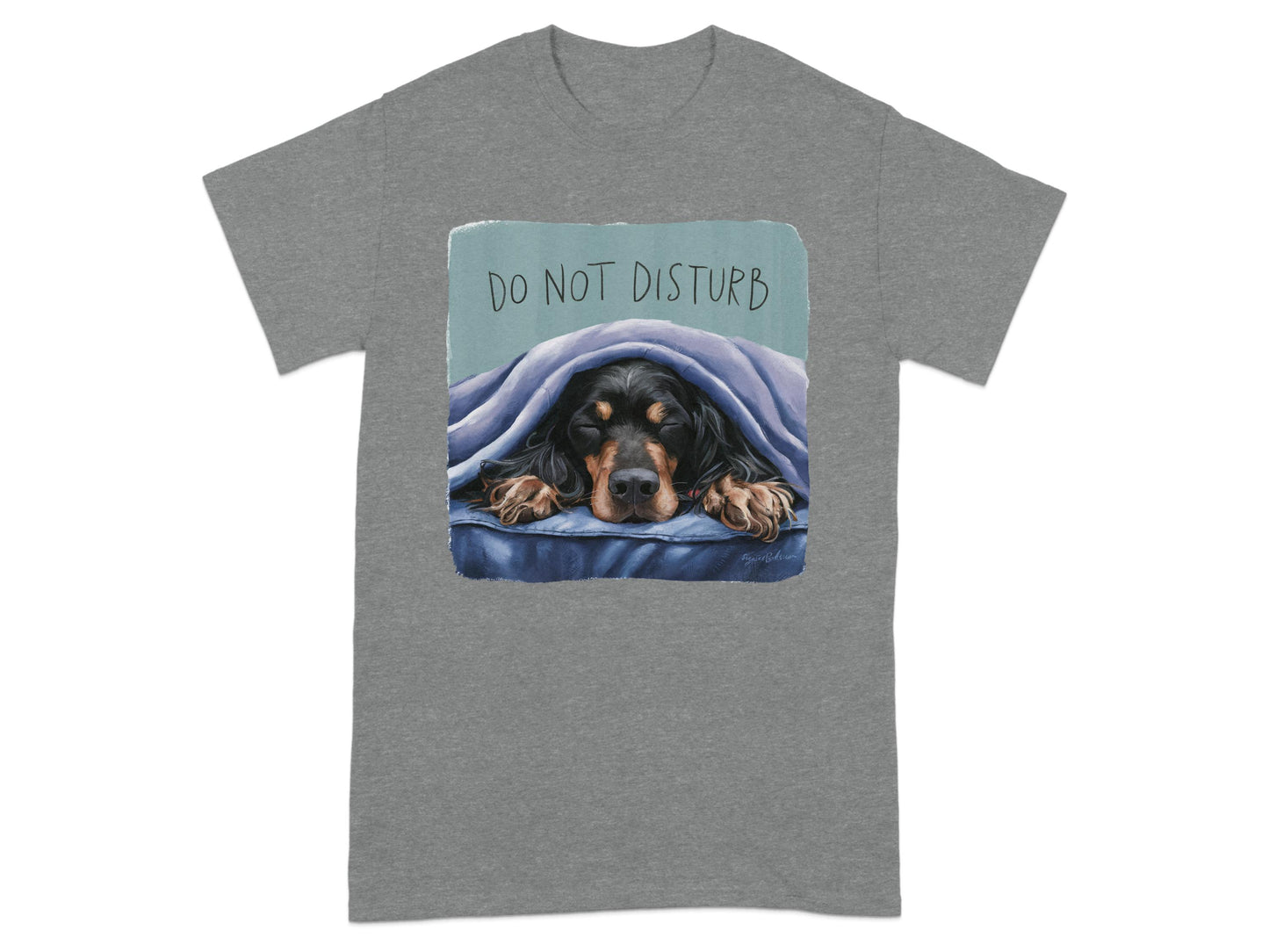 Do Not Disturb Dog Sleeping Under Blanket T-shirt product