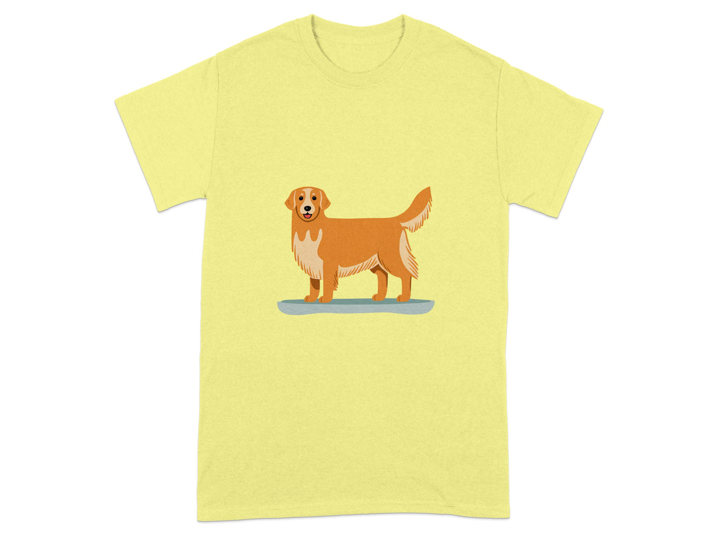 Golden Retriever Dog Graphic Yellow T-Shirt product type