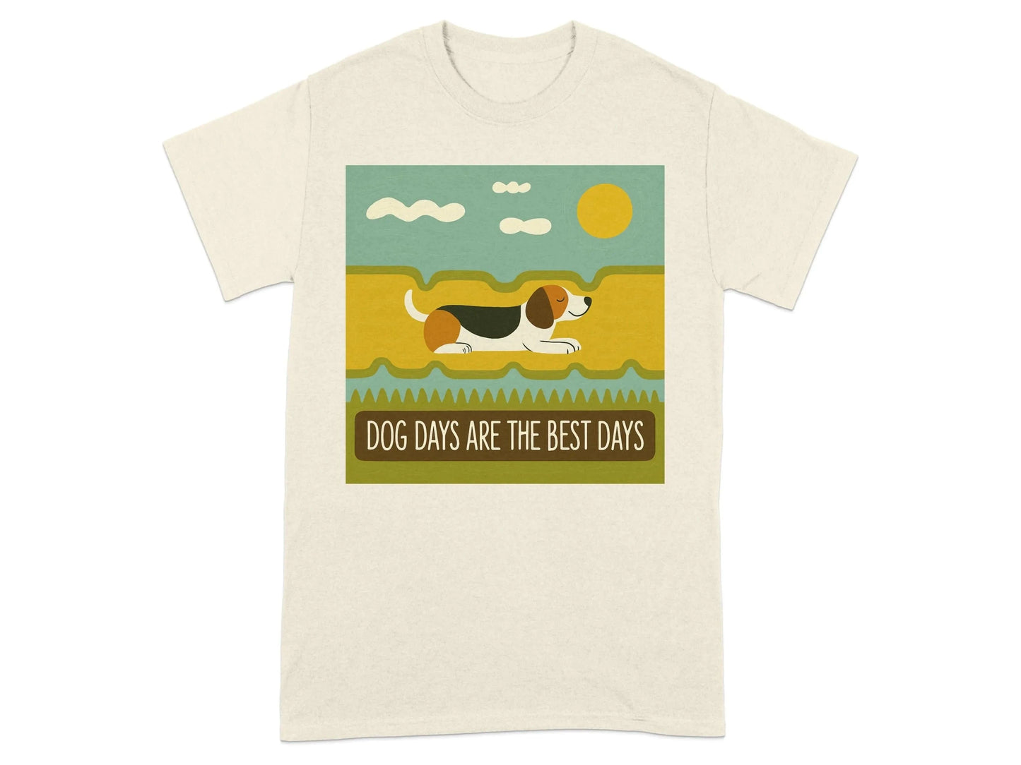 Dog Days Are The Best Days Beagle T-Shirt Natural T-shirt