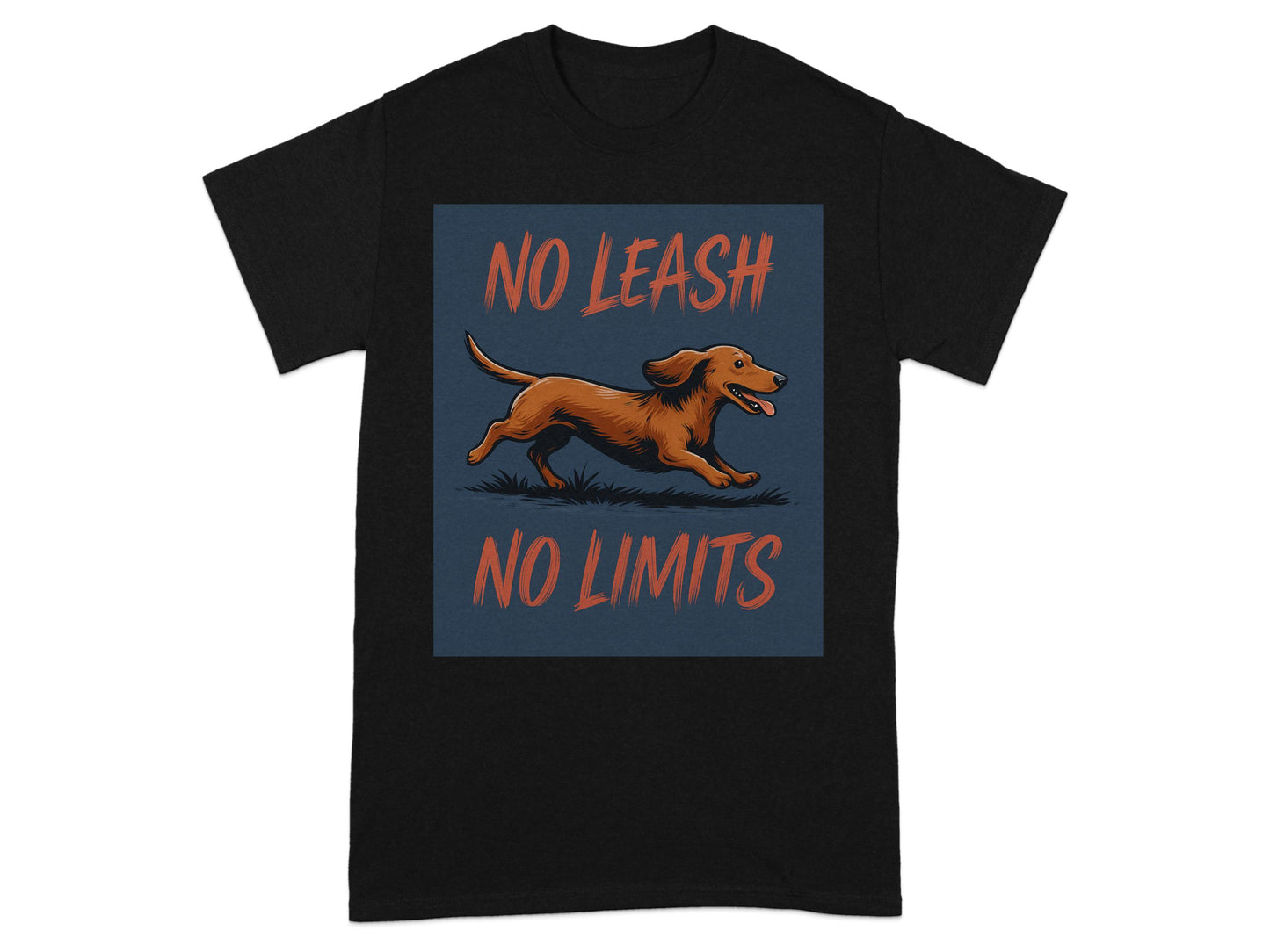 No Leash No Limits Dog Running Graphic T-Shirt product