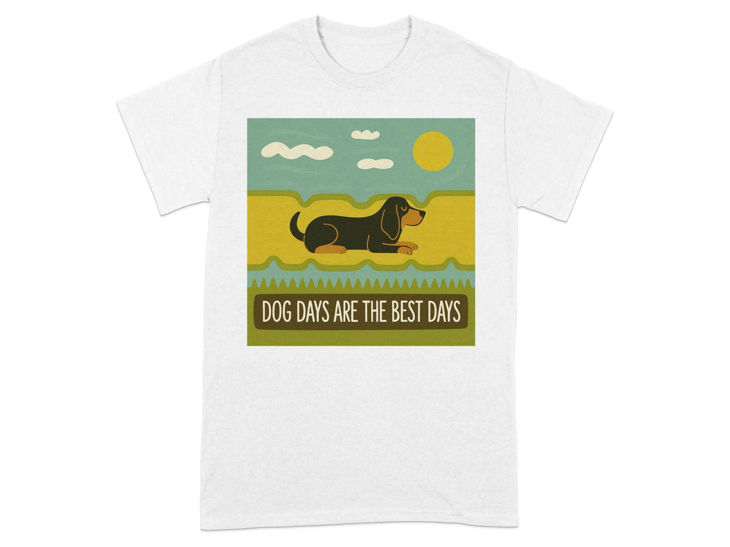 Dog Days Are The Best Days Gordon Setter T-Shirt White T-shirt
