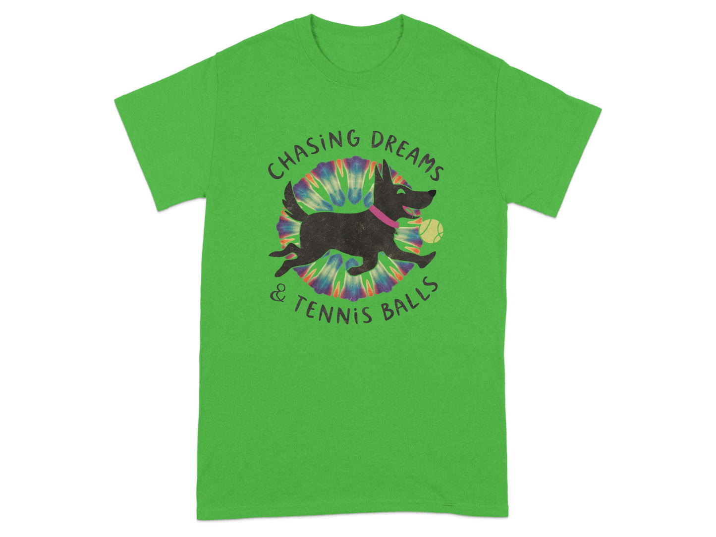 Chasing Dreams and Tennis Balls colorful T-shirt product type