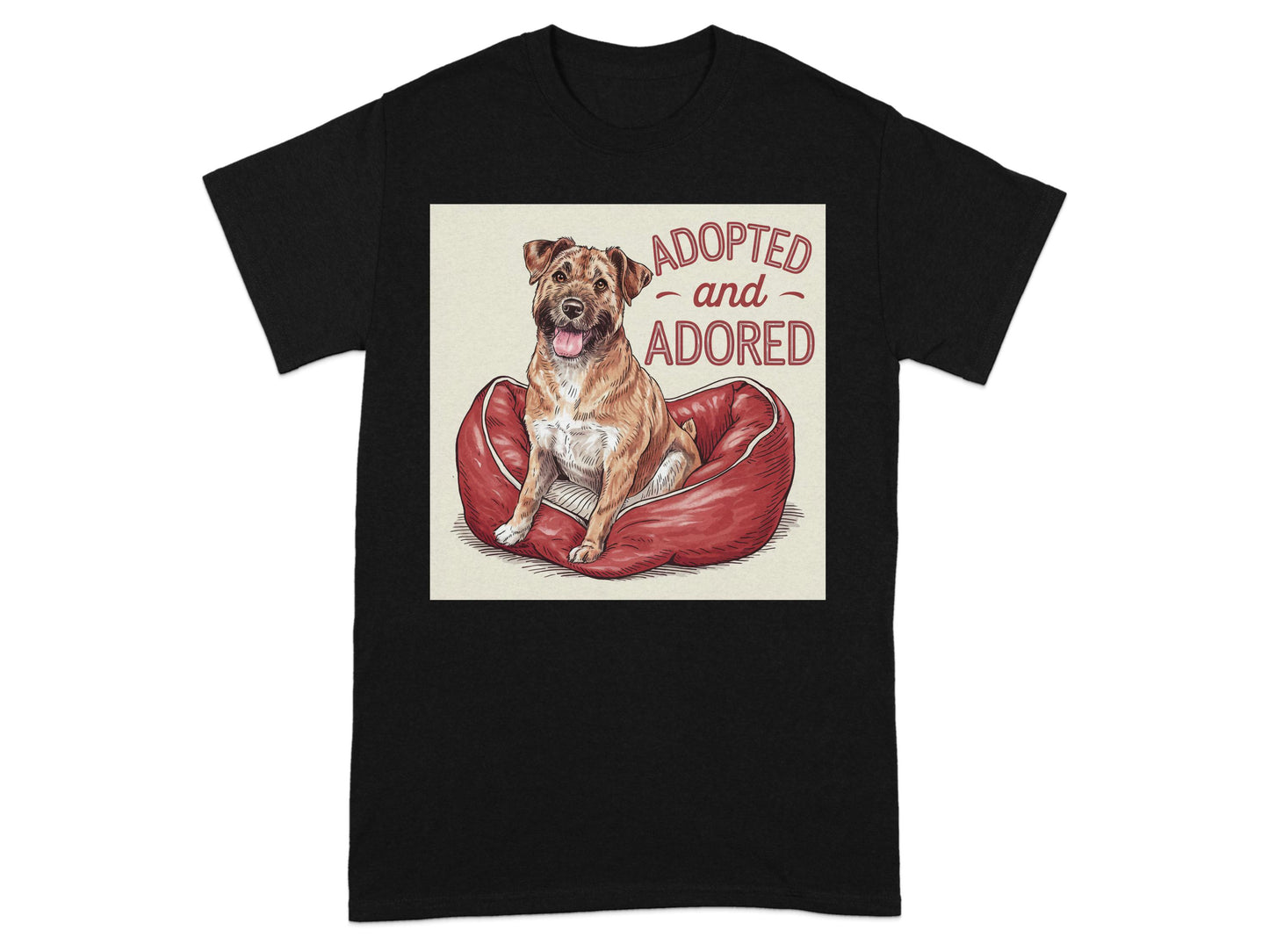 Adopted and Adored Graphic Dog Lover T-shirt product type