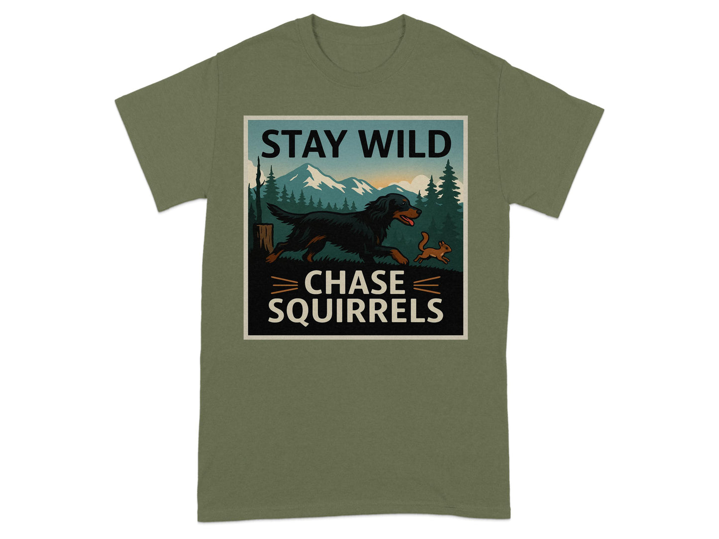 Stay Wild and Chase Squirrels Graphic T-Shirt product type