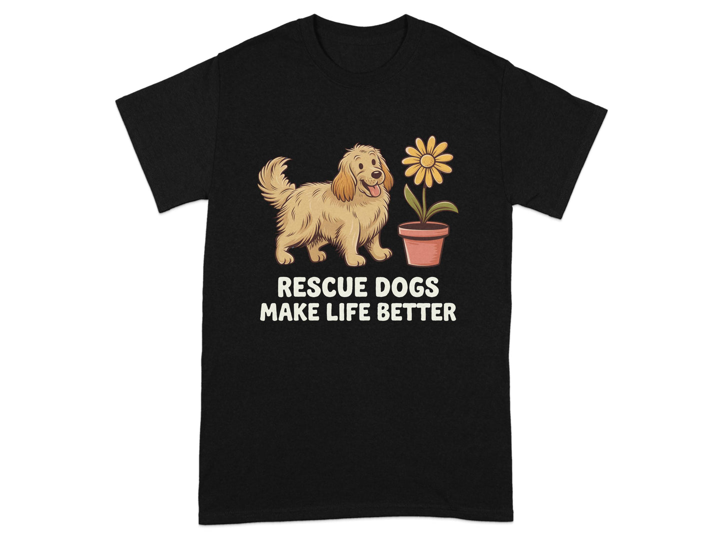 Rescue Dogs Make Life Better Graphic T-Shirt product