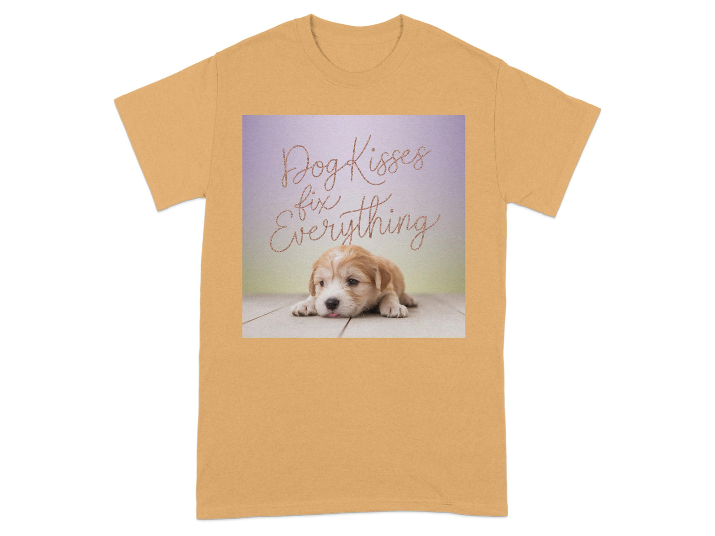 Dog Kisses Fix Everything puppy t-shirt product type