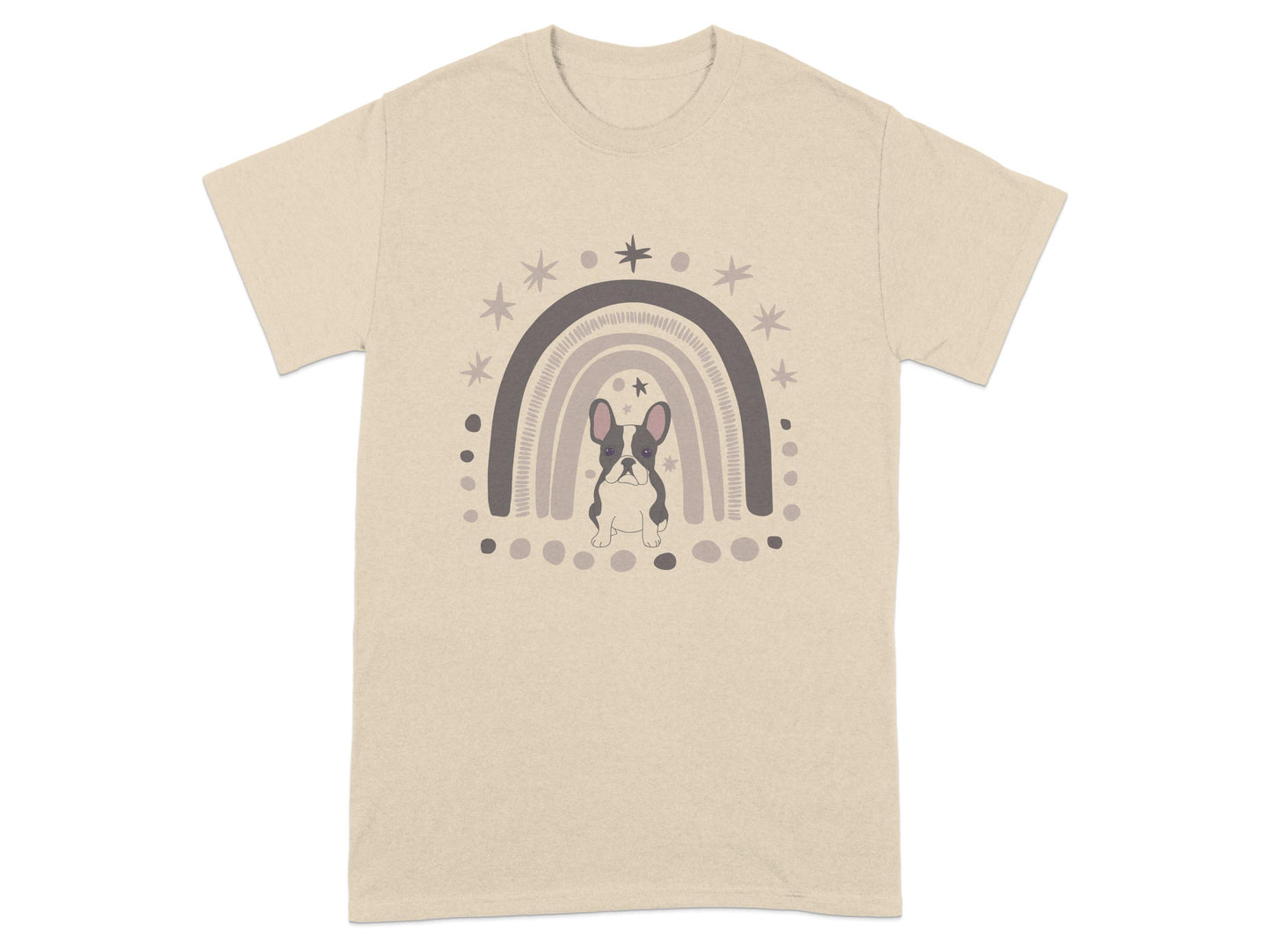 Adorable French Bulldog with Rainbow Design Shirt product type