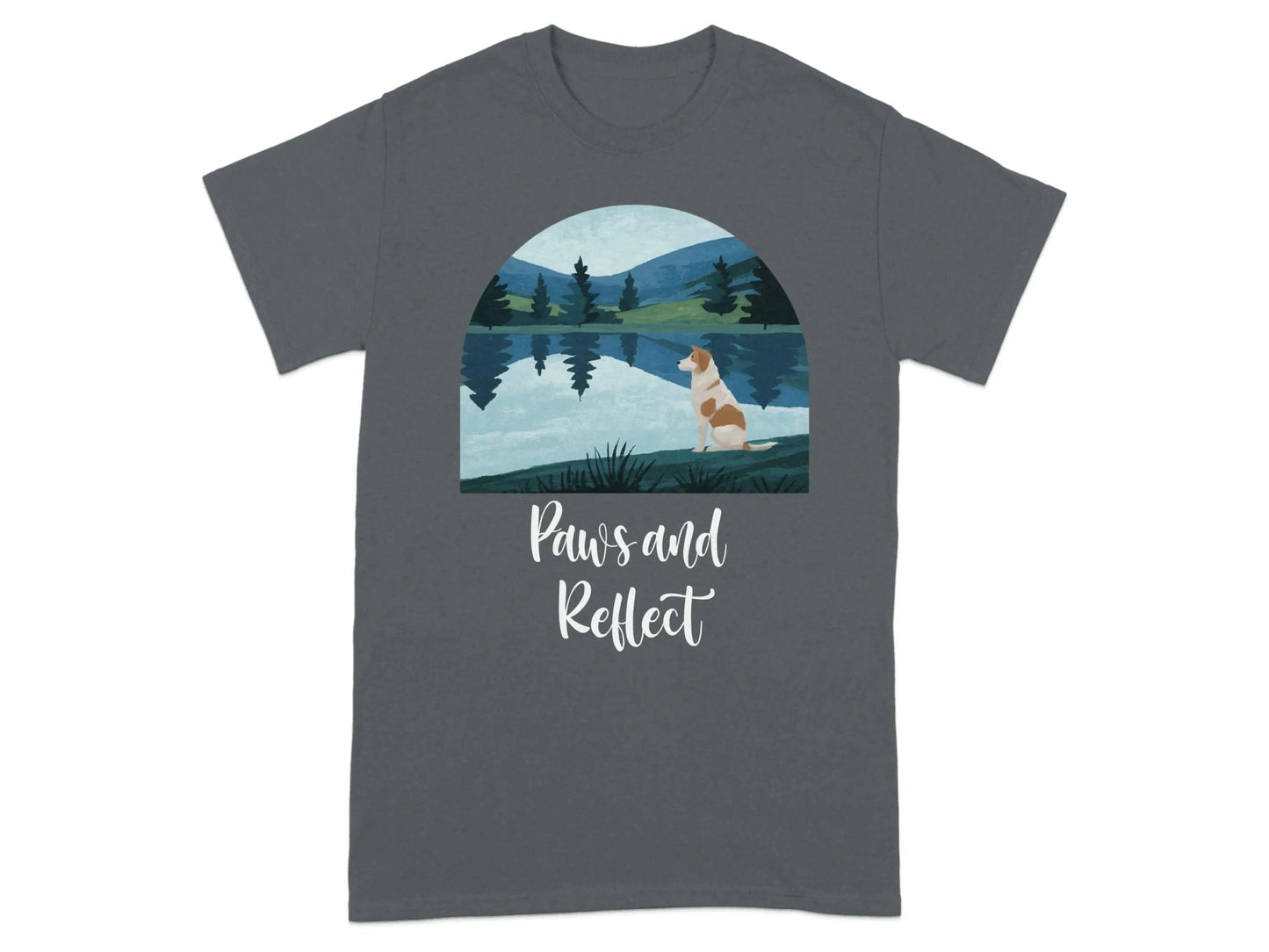 Dog at Lakeside Graphic Design for Nature Lovers T-Shirt T-shirt