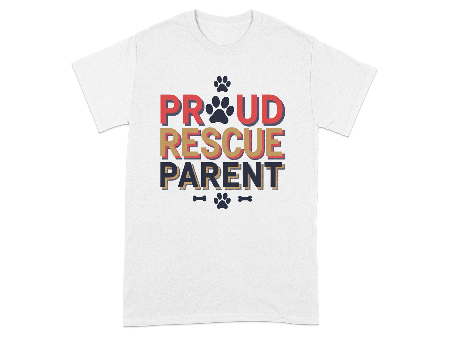 Proud Rescue Parent Design T-Shirt Product