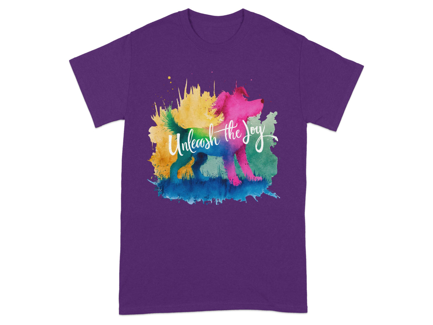 Unleash The Joy Colorful Dog Graphic T-Shirt product
