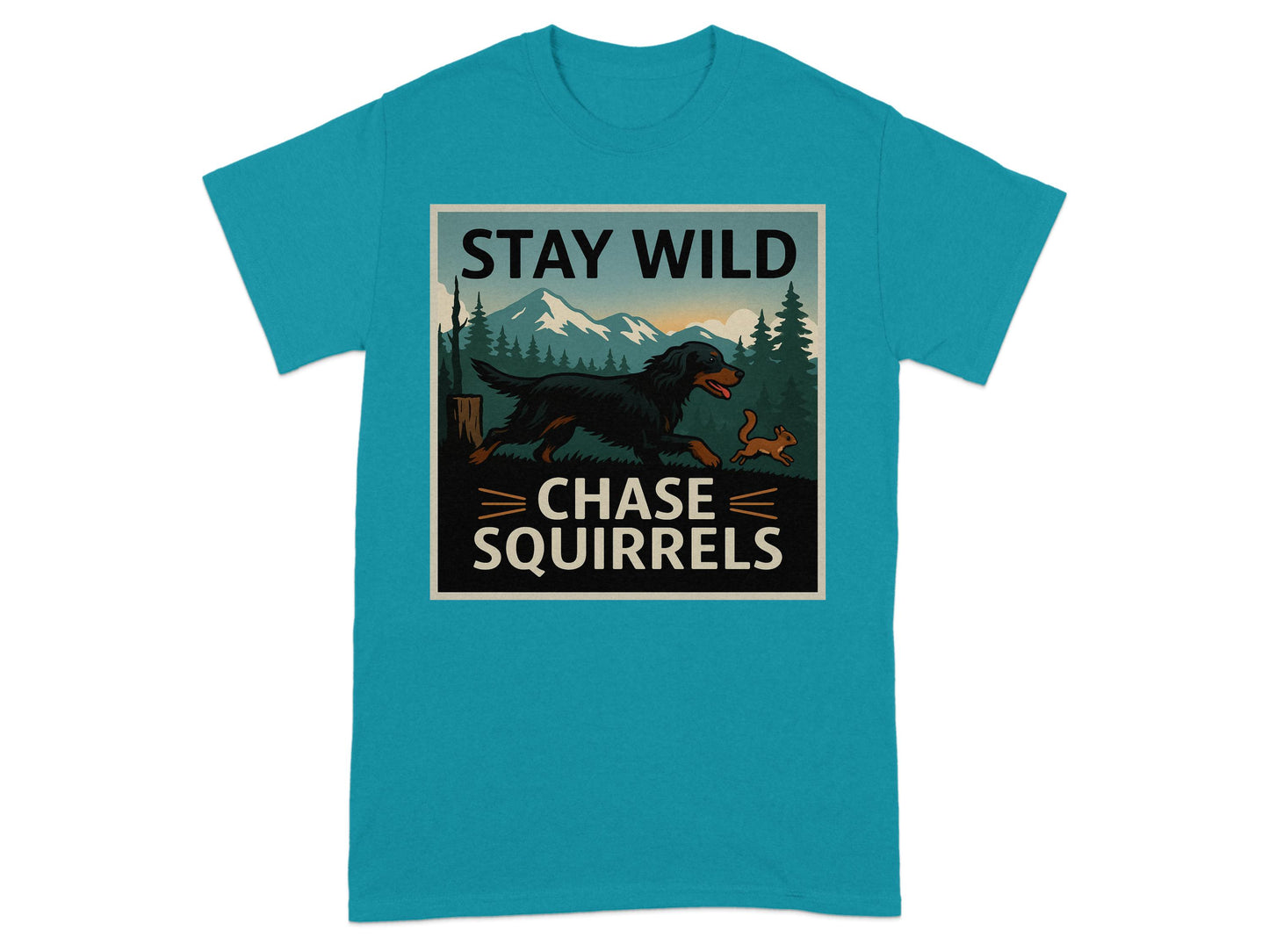 Stay Wild Chase Squirrels Graphic T-Shirt product type