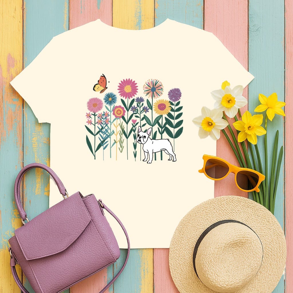 Spring Floral Pattern Dog Graphic T-Shirt product type