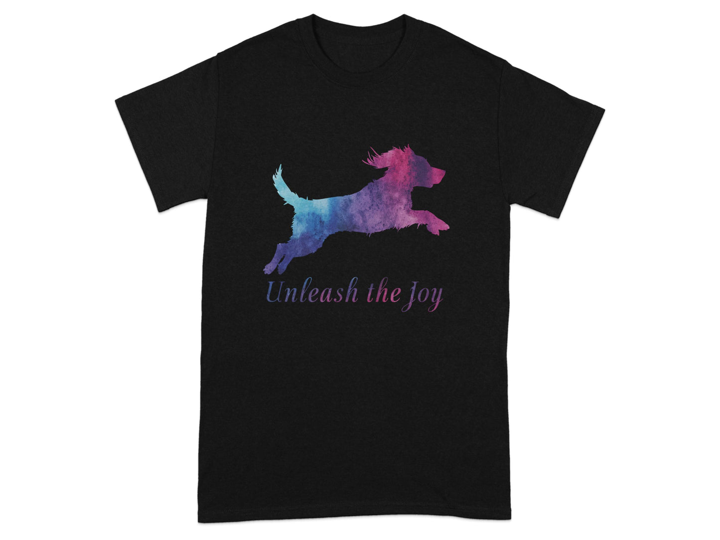 Unleash the Joy Colorful Dog Graphic T-shirt product