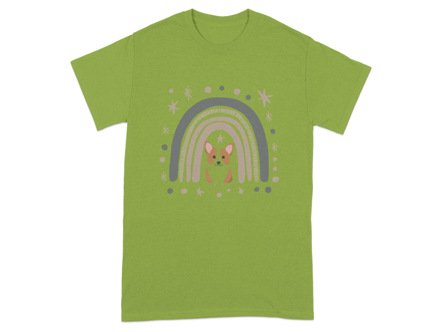 Cute Rainbow and Dog Graphic Tee product type