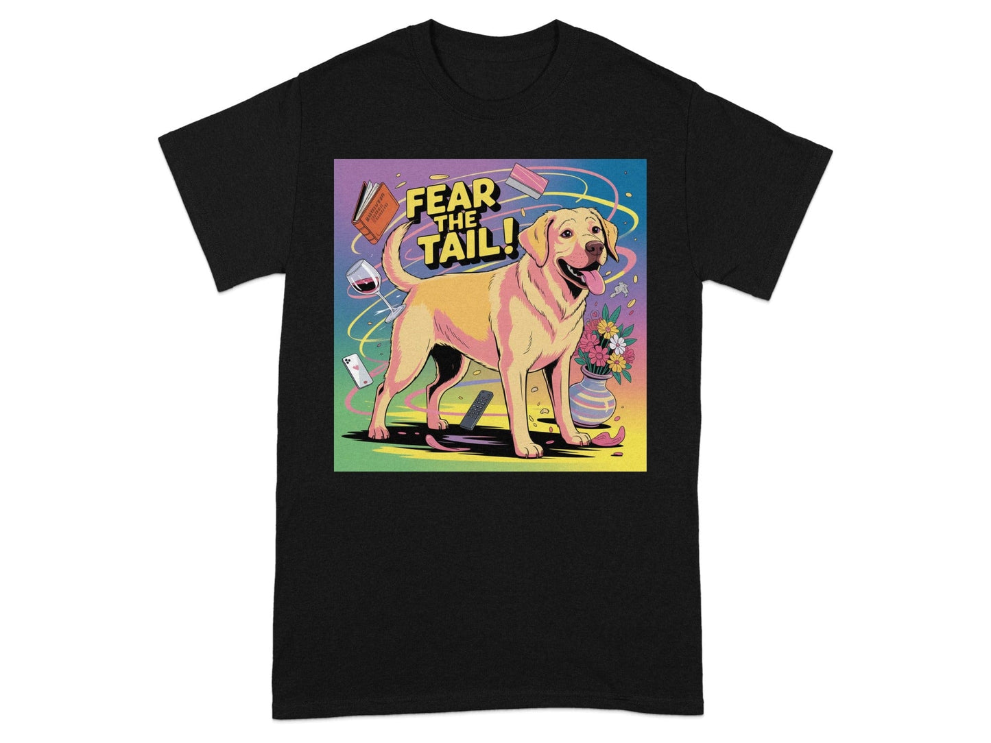 Fear the Tail Colorful Graphic Dog T-Shirt product