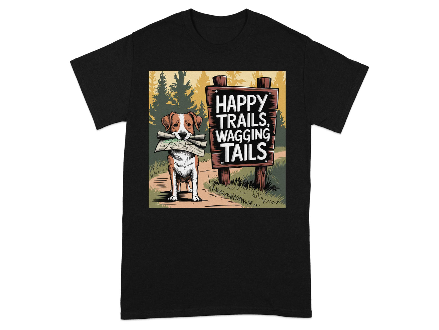 Happy Trails Wagging Tails Graphic T-Shirt product