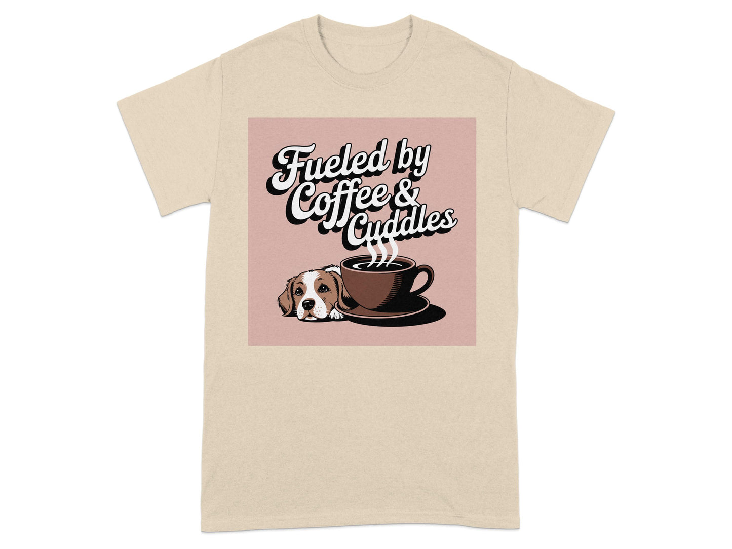 Fueled by Coffee and Cuddles Graphic T-Shirt product type