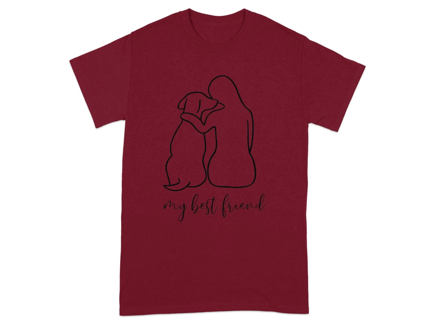 my best friend dog lover T-Shirts Cardinal Red T-shirt