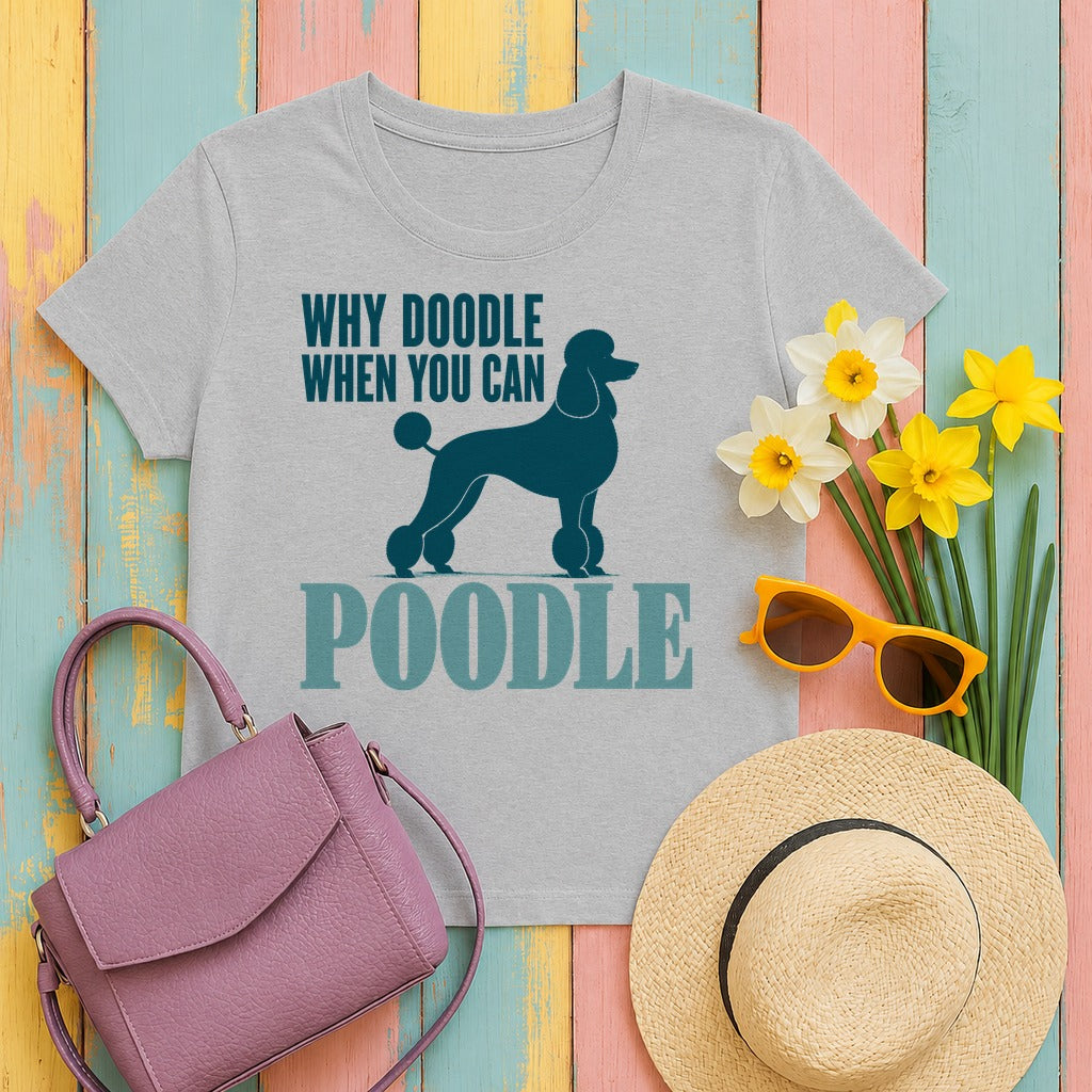 Poodle Perfection T-shirt in Sport Grey