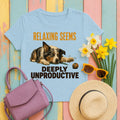 Relaxing Seems Unproductive Aussie T-Shirt in Light Blue
