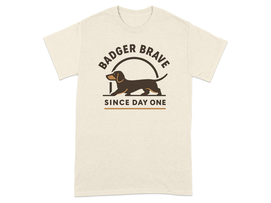Badger Brave Since Day One Dachshund Graphic Tee